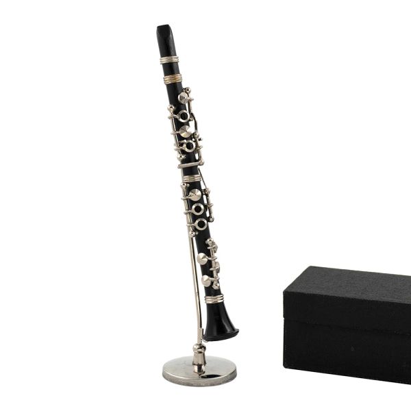 Miniaturas em miniatura liga clarinete modelo mini instrumento musical 1/12 casa de bonecas ob11 1/6 figura ação acessórios bjd decoração presente