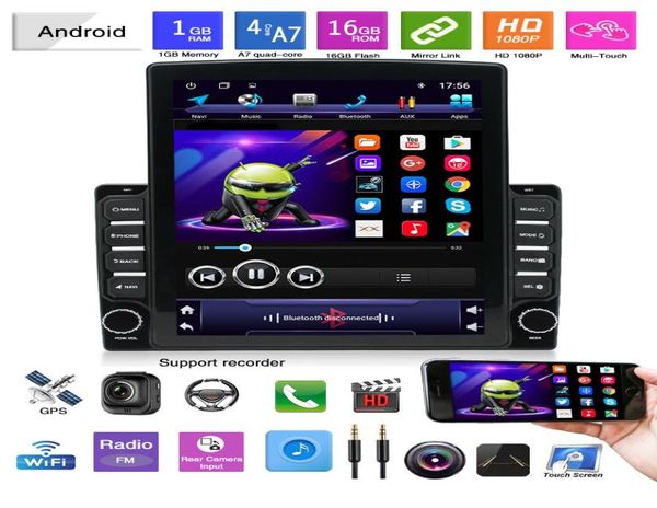 Navigatore GPS per auto universale da 97 pollici 25D Schermo verticale Collegamento specchio Macchina di navigazione Android Allinone MP5 Navigazione GPS per auto1482922