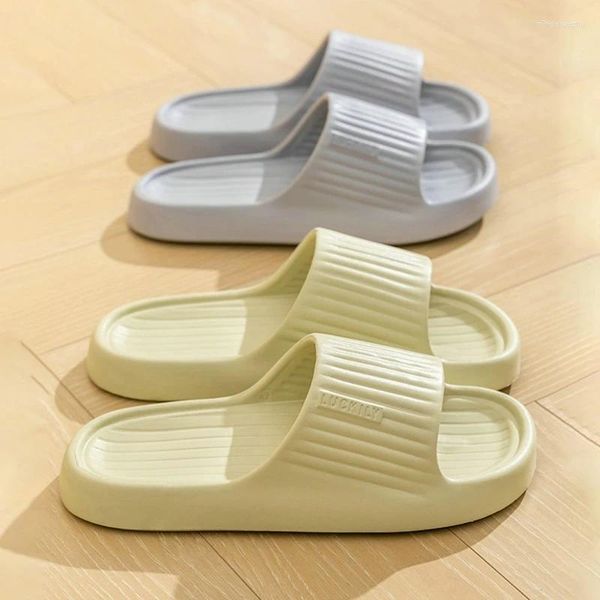 Chinelos 3.5cm plataforma grossa casa mulheres nuvem banheiro moda sola macia eva sandálias internas antiderrapante flip flop para homens