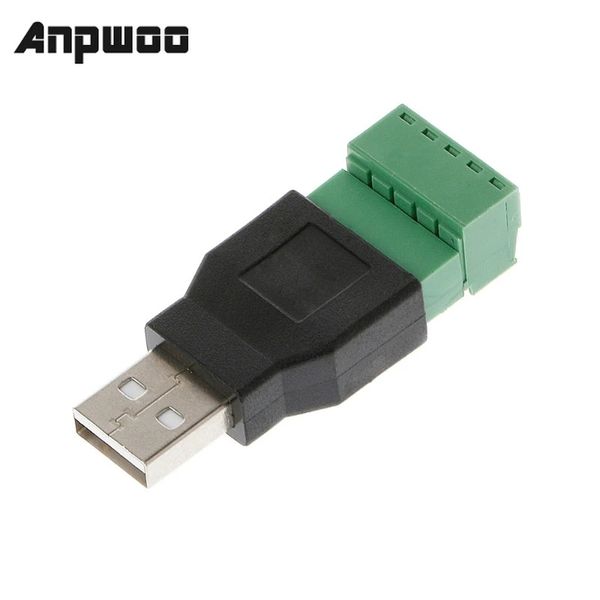 1pcs da femmina USB da femmina a vite Connettore USB con connettore SHIELD USB2.0 femmina Jack USB da femmina a vite Terminalscherched USB Plug