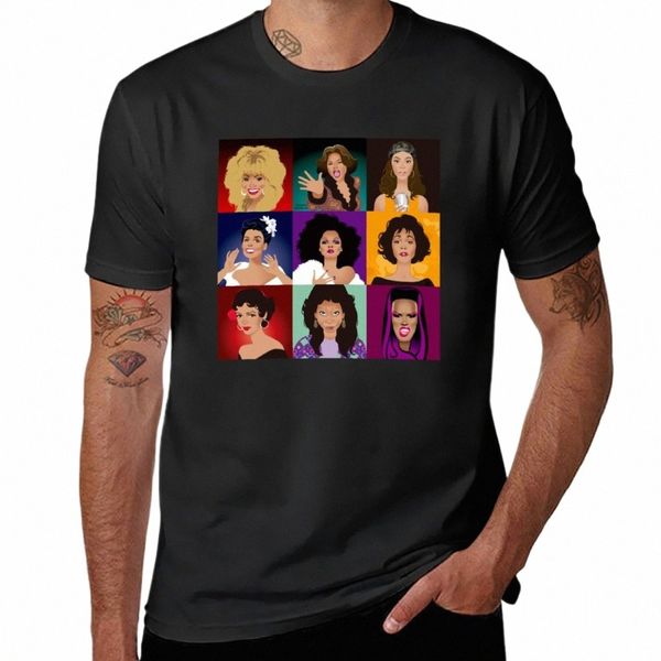 nuove donne nere da intrattenimento T-shirt tees abiti vintage t-shirt ad asciugatura rapida magliette semplici da uomo g06Z #