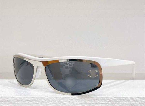 Маленькие ароматные солнцезащитные очки 23N, лыжные солнцезащитные очки, солнцезащитный козырек, защита от ультрафиолета, роскошные изогнутые очки в серебряной оправе Y2K