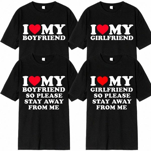 Ich liebe meinen Freund Kleidung Ich liebe meine Freundin T-Shirt Männer Also bitte bleib weg von mir Lustiger BF GF Spruch Zitat Geschenk T-Shirts O0q5 #