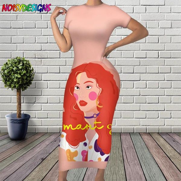 Sıradan Elbiseler Noisydesigns Özelleştirme Görüntü Moda Kız Trend Seksi Kadınlar Kısa Üst Elbise Yuvarlak Boyun Kulübü Bayanlar Kalem Vestido Dropship