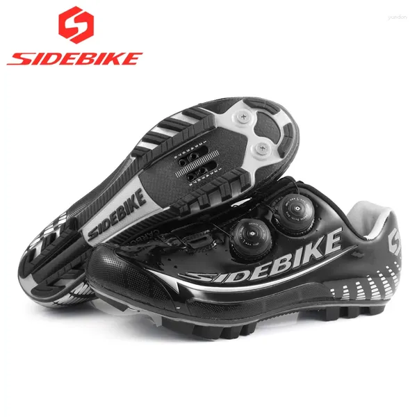 Sapatos de ciclismo Sidebike Carbono MTB Bicicleta Auto-Lock Ultraleve Mountain Athletic Equitação Zapatillas Ciclismo