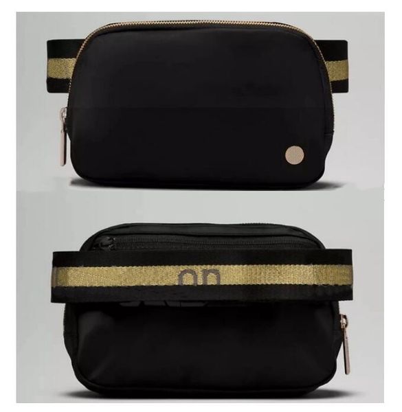 LU поясные сумки для мужчин и женщин, черное золото, обновление Fuzzy Sport Runner, поясная сумка, поясная сумка для живота, поясная сумка для фитнеса, бега, сумки с логотипом бренда, сумка-бумажник