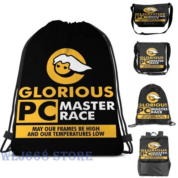 Rucksack mit lustigem Grafikdruck, Schultertaschen für Damen, Glorious PC Gaming Master Race Single Travel für Herren, Sporttasche