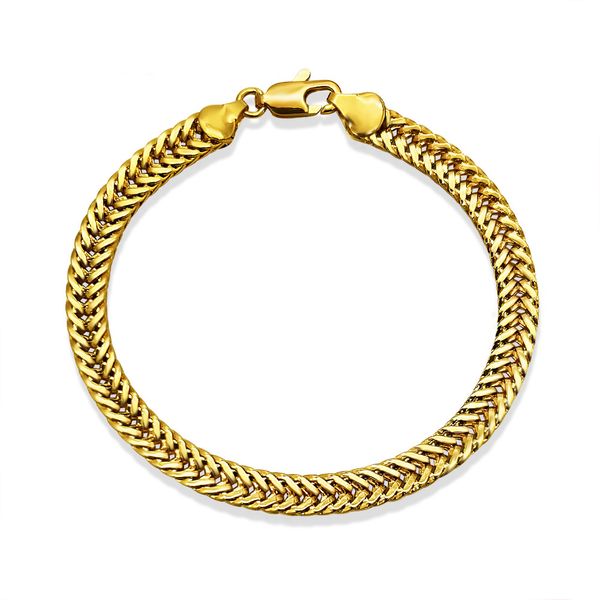 Caviglieri largo 6 mm Cuban Cancano Catena Gold Colore Oro Spesso da 9 pollici Bracciale alla caviglia per donne uomini impermeabili