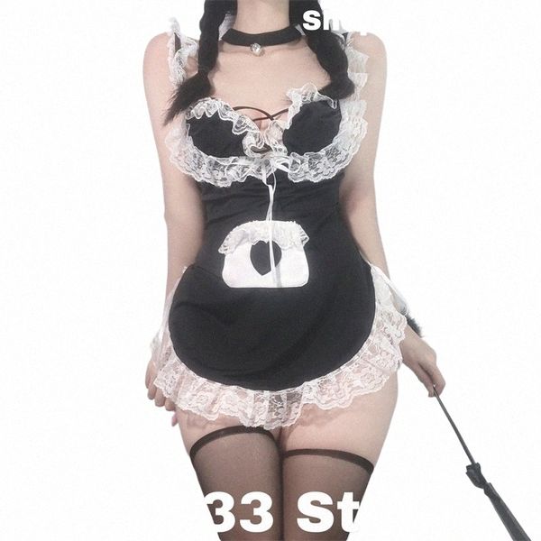 Anime Coffee Shop Cameriere Ragazza Cameriera Costume uniforme Donna Tuta in pizzo Apr Abiti Costumi Cosplay Costumi erotici Temptati d1jS #