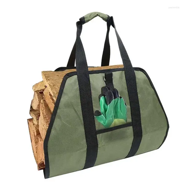 Sacos de armazenamento Lenha Tote Bag Heavy Duty Waterproof Logs Indoor Outdoor Holder Lareira Fogão de Madeira