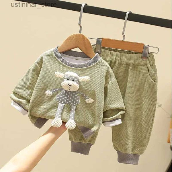 T-shirt Childrens carino fumetto casual abito agnello per bambini bambini in stile coreano abito a maniche lunghe per bambini-petto24328