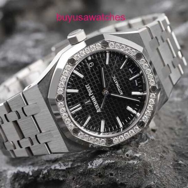 Наручные часы Machinery AP Royal Oak Series 15451st Automatic Machinery, внешнее кольцо 37 мм, оригинальные часы Diamondboard K с золотым рельефом и маятником, одинарные часы