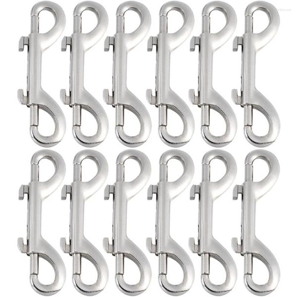 Hundekragen 12 PCs Haustier Doppelschnalle Metall Snap Hooks Leinenschlüsselkette für Clip -Rucksack -Schnappschüsse