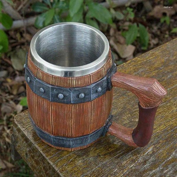 Tassen Steinbecher Edelstahl Harz Bierkrug Tasse Kaffee Handgemacht Antik Bar Geschenk für Jubiläen Oktoberfest