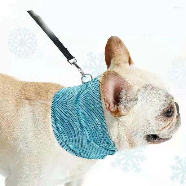 Hundekleidung Kühlung Bandana Halsband Schal Nackenkühler Wickeln Eis Haustier 87 ha