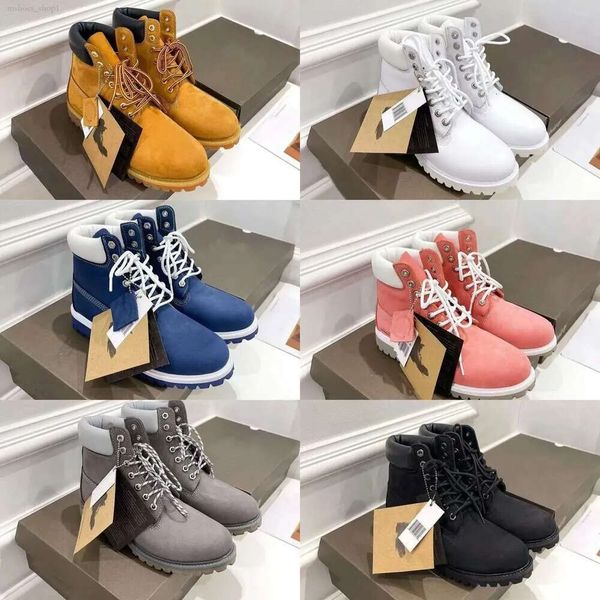 2024 stivali firmati Timbers Martines Booties Uomo Donna Grano Nero Stivaletto Rosso Bianco Rosa Oliva Camo Browm Blu navy Sport all'aria aperta Scarpe da ginnastica Scarpe casual