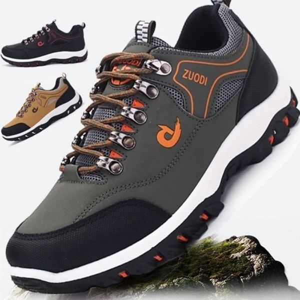 Stivali uomini scarpe da trekking impermeabili scarpe sportive sportive in pelle casual leggera in pelle da corsa da campeggio sneaker per uomini