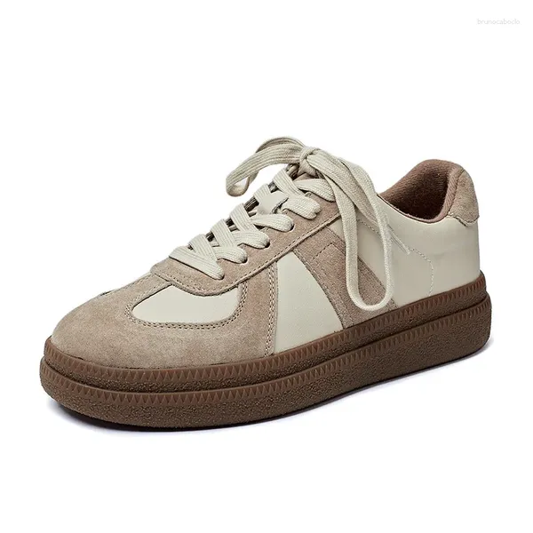 Scarpe casual Donna Sneaker in pelle scamosciata Lady Moda Sport Ragazze Suola rinforzata Sottopiede confortevole Basic Street