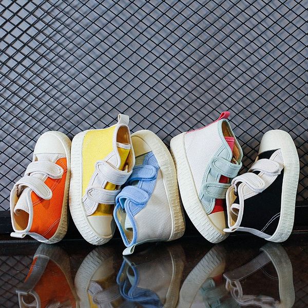 Canvas Bebek Çocuk Ayakkabıları Çalışma Siyah Beyaz Pembe Renkli Bebek Erkek Kız Kızlar Toddler Spor Tabakaları Çocuk Ayak Koruma Sıradan Ayakkabılar D8DG#
