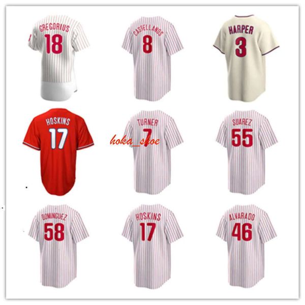 Benutzerdefiniertes Trikot Philadelphia Herren Damen Phillies 10 J.T.Realmuto 12 Kyle Schwarber 33 Edmundo Sosa 5 Bryson Stott 21 Garrett Stubbs 99 Walker Baseball-Trikots