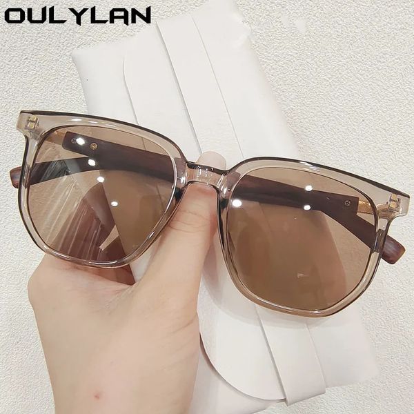 Oulylan модные солнцезащитные очки с деревянными ножками для женщин и мужчин винтажные брендовые дизайнерские солнцезащитные очки женские коричневые очки в корейском стиле 240322