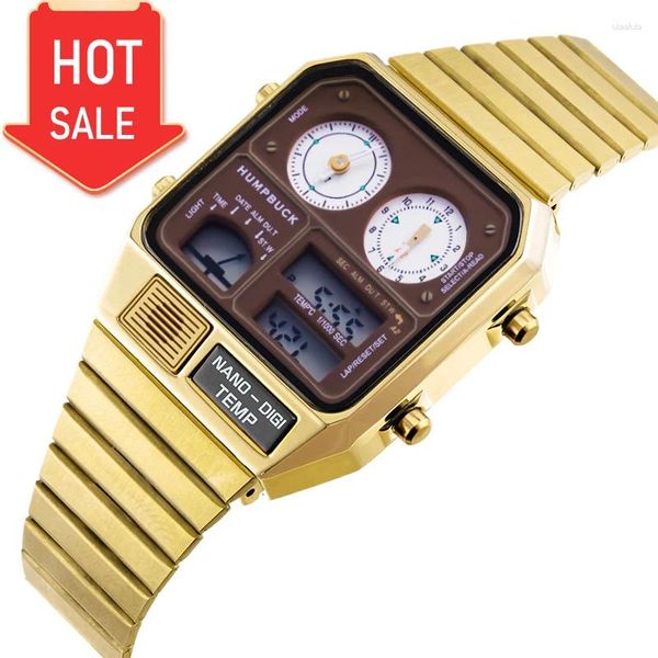 Orologi da polso Orologio HUMPBUCK in acciaio inossidabile con vetro personalizzato per un tocco personalizzato