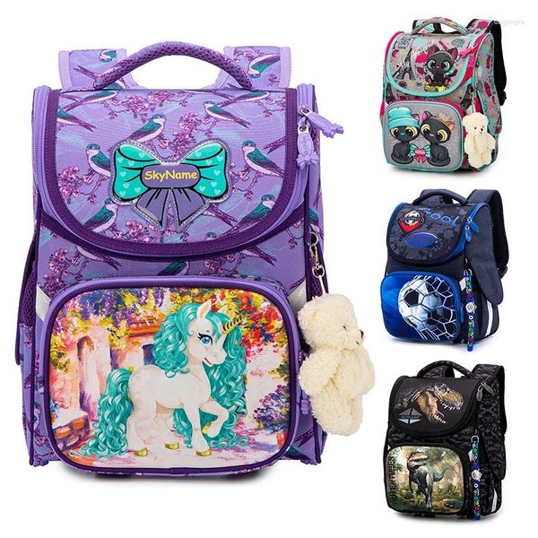 Schultaschen Mädchen Cartoon Rucksack Orthopädische Kinder Tasche für Jungen Primäre Reflektierende Rucksack Kinder Schulranzen Mochila Säugling