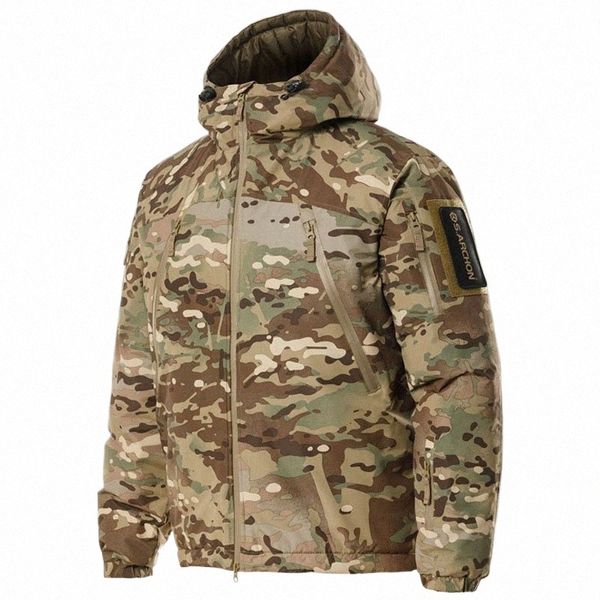 Kış taktik parkas erkekler askeri rüzgar geçirmez su geçirmez kalınlaştırıcı sıcak ceketler açık kamuflaj avı kutup regi kargo ceketleri 40NW#