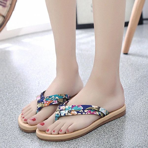 Chinelos de verão feminino moda casual plana flip flops sandálias mocassins sapato bohemia zapatillas tongs femme chinelo ete feminino sapatos z3