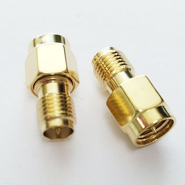 100 pçs/lote Cobre Banhado RF SMA Macho Para Conector Macho SMA