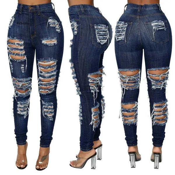Женские джинсы, женские узкие брюки, потертые рваные длинные джинсы с градиентом, джинсовые сексуальные обычные брюки S-2xl, джинсовые женские леггинсы, одежда 24328