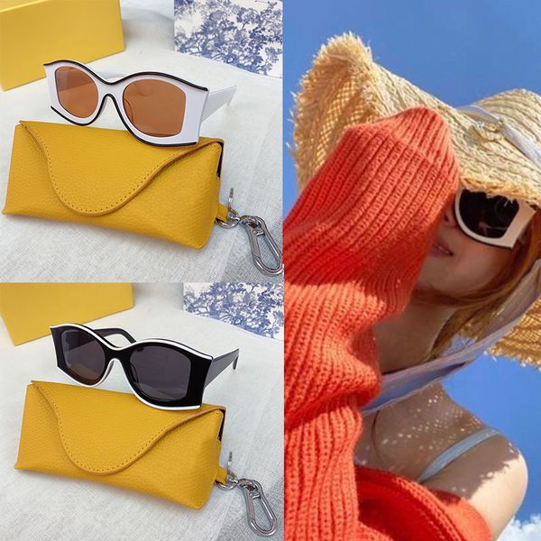 Modische Damen-Designer-Sonnenbrille aus Acetatfaserplatte, trendige und modische zweifarbige Sonnenbrille, luxuriöse Sonnenbrille für Damen