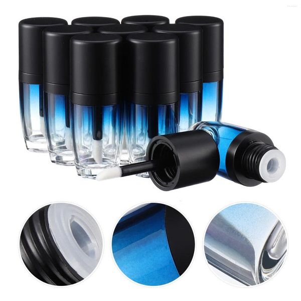 Garrafas de armazenamento 10pcs tubos de brilho labial fosco 5ml cor gradiente amostra de novidade com varinha para viagens diy