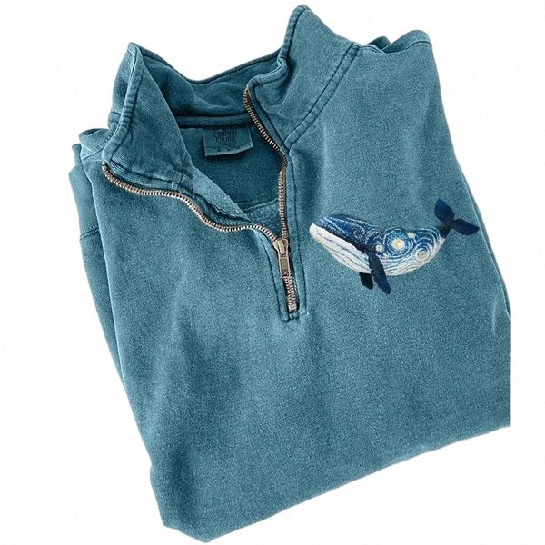 Männer Whale 3D Digital Print Mit Kapuze Sweatshirts Männer Kunst Zip Up Hoodies Neue Winter Mann Casual LG Hülse Streetwear Pullover Top L7H5 #
