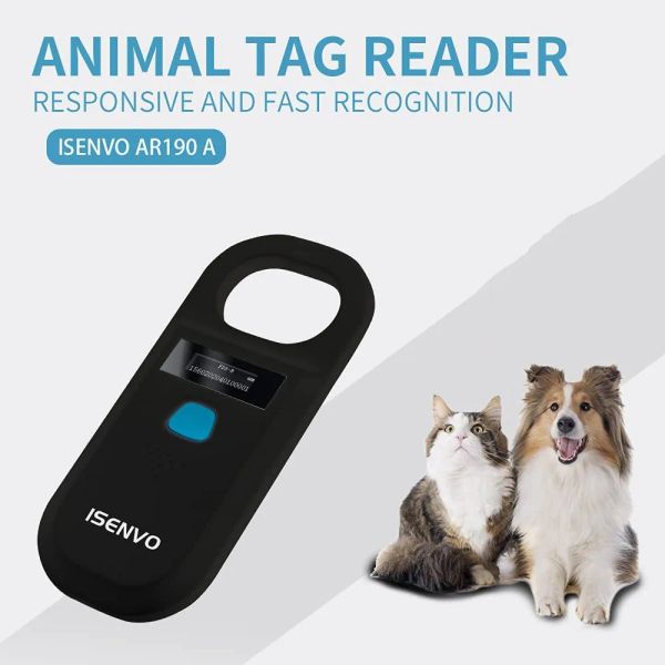 Microchips pet microchip scanner recarregável rfid emid micro chip leitor 134.2khz 125khz 15 dígitos pet chip id scanner para animais de estimação