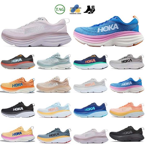 2024 Hokka Cliftoon 9 8 Running Shoes Hokkas Boondi 8 Womens Mens Low Top Mesh Treinadores Triple Branco Preto Frete Grátis Oon Cloud Cyclamen Sweet Lilac Sports Sneakers