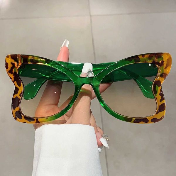 Солнцезащитные очки KAMMPT, большие солнцезащитные очки в форме бабочки, 2024, новый и ретро-многоцветный модный брендовый дизайн для женской одежды J240328