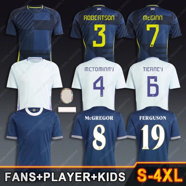 24 25 Jersey de futebol Escócia 2024 Euro Cup Camisa de futebol 150º aniversário 2025 McGinn Scott McTominay Billy Gilmour Lewis Ferguson Callum McGregor Kit infantil