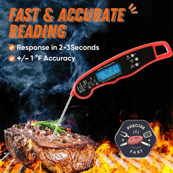 Indicatori Termometro per alimenti da cucina Termometro digitale rapido e accurato Sonda per la temperatura del latte per carne BBQ Forno elettrico Strumento di cottura impermeabile