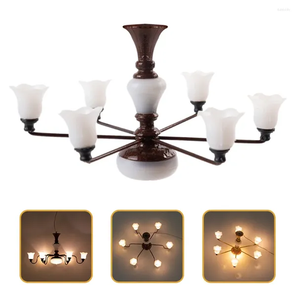 Luzes de teto mini lustre mesa de areia paisagem layout decoração modelo de lâmpada luminosa