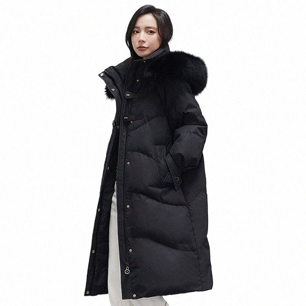 Jaqueta puffer roupas femininas coreano com capuz casacos de comprimento médio senhoras quente jaqueta feminina pato branco para baixo casaco abrigos de mujer u9ez #