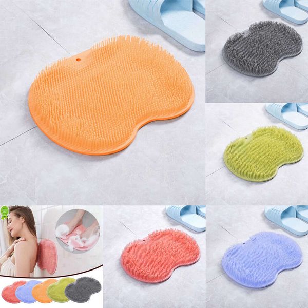 2024 Banyo Peeling Duş Masajı Sıyırıcı Slip Banyo Mat Geri Masaj Fırçası Silikon Ayak Yıkama Vücudu Temizleme Banyo Aracı