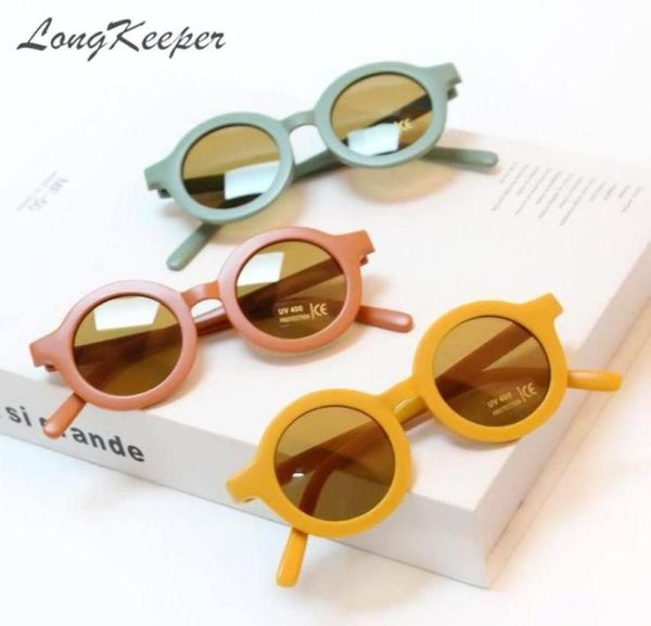 LongKeeper 2021 Occhiali da sole rotondi alla moda per bambini Ragazzi Ragazze Protezione UV Occhiali da sole Occhiali per bambini7684427