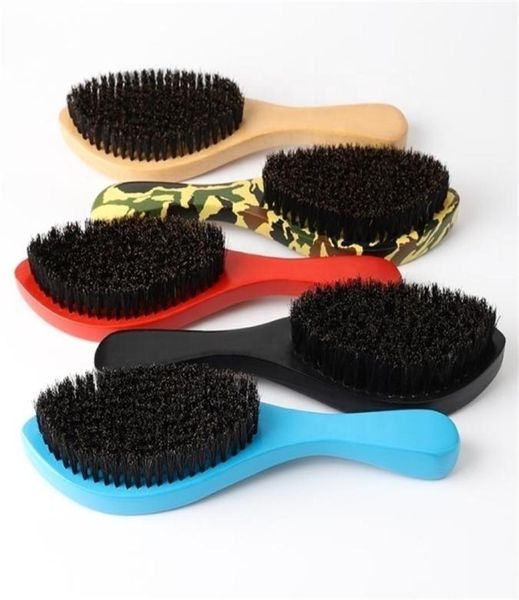 Spazzole per capelli DREWTI Legno di faggio Nylon Setola di cinghiale Spazzola a 360 onde Spazzola a manico lungo per Afro Uomo Nero Corto Pettine africano Duro Medi3350415