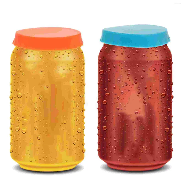 Louça 2 Pcs Seltzer Água Pode Vedação Tampa Soda Tampas Bebida Cerveja Topper Capas Para Silicone