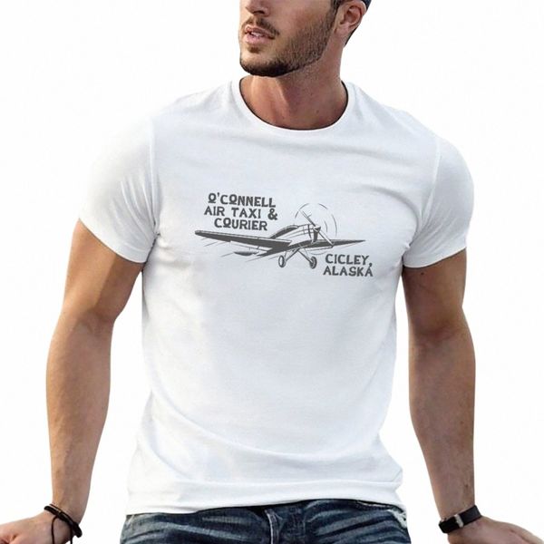 o'cnell Air Taxi Courier Northern Exposure T-shirt vestiti carini top carini pianura maglietta a maniche corte per uomo W1CC #
