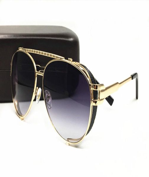 Роскошные дизайнерские мужские и женские брендовые солнцезащитные очки с защитой от ультрафиолета, модные линзы с овальным покрытием, безрамные люнеты с покрытием в оправе, розничная торговля Pac3615294