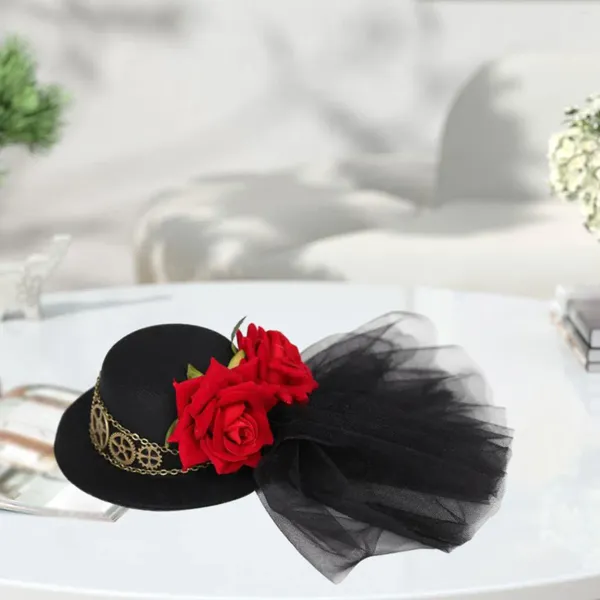 Fontes de festa steampunk mini chapéu gótico cabeça engrenagem headwear acessório para meninas das mulheres