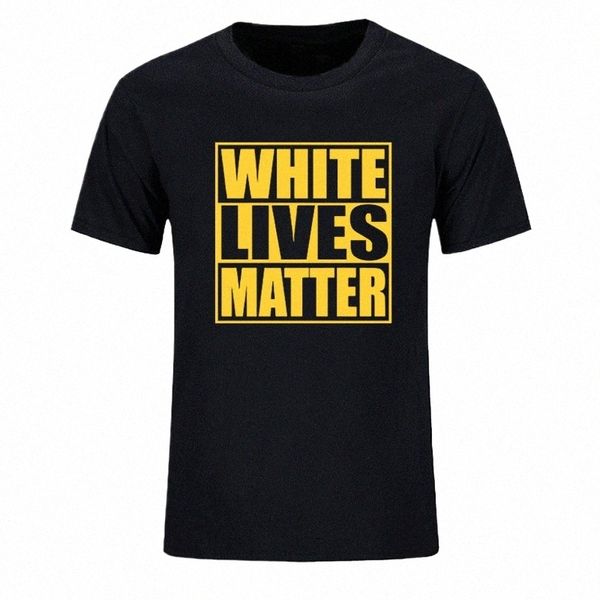 Белый Lives Matter Черный Lives Matter Забавные футболки Крутой дизайн Графическая футболка 100% Cott Camisas Летняя мужская футболка Топы k4mj #