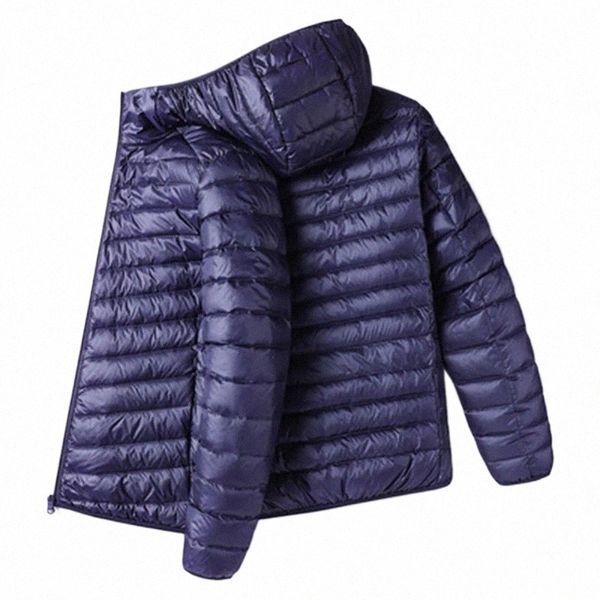 Piumino casual da uomo invernale Piumino ultra leggero da uomo Giacca a vento Piumino da uomo Cappotto leggero portatile leggero 4XL K6Bl #